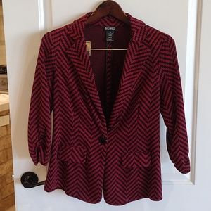 So Ho apparel. Dark Red and Black Lightweight Jacket. Size Small